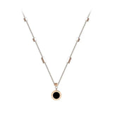 Classic Roman Pendant Stainless Steel Necklace for Women