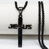 Jesus Cross Stainless Steel Men Necklace N6222S02