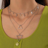 Bohemian Triangle Bar Stick Pendant Chokers Necklaces for Women
