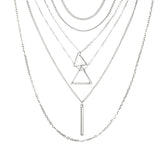 Bohemian Triangle Bar Stick Pendant Chokers Necklaces for Women