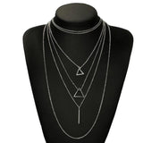 Bohemian Triangle Bar Stick Pendant Chokers Necklaces for Women