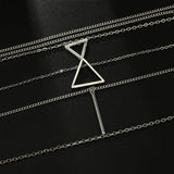 Bohemian Triangle Bar Stick Pendant Chokers Necklaces for Women