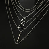 Bohemian Triangle Bar Stick Pendant Chokers Necklaces for Women