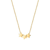 Three Star Pendant Necklace Stainless Steel High Jewelry Gift