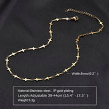 Cross Chain Necklace for Women, Charm Cross Choker Necklace