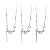 3pcs Adjustable 1.5 Stainless Steel Link Necklaces