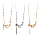 3pcs Adjustable 1.5 Stainless Steel Link Necklaces