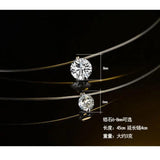 Silver Zirconia Necklace Transparent Fish Line S-N52