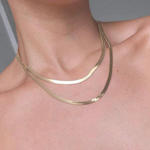 Wild&Free Stainless Steel Plated Snake Chain Necklace for Women