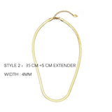 Wild&Free Stainless Steel Plated Snake Chain Necklace for Women