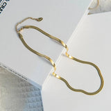 Wild&Free Stainless Steel Plated Snake Chain Necklace for Women