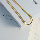 Wild&Free Stainless Steel Plated Snake Chain Necklace for Women