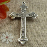 60 Pcs Tibetan Silver Cross Charms Pendant 46x28MM C1655 Jewelry Finding Craft