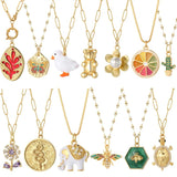 Stainless Steel Flower Tree Pendant Necklace for Women