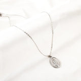 Stainless Steel Virgin Mary Pendant Necklace Religious Christian Our Lady