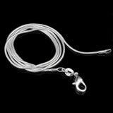 5pcs/Lot 1mm Silver Snake Chains for Women