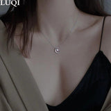 925 Silver Star & Moon Pendant Necklace