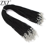 20pcs+2mm+Round+Satin+Silk+Cord+Necklace+with+Lobster+Extension+Chain