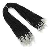 20pcs+2mm+Round+Satin+Silk+Cord+Necklace+with+Lobster+Extension+Chain
