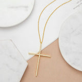 Crystal Zircon Cross Pendant Necklace Women Choker Party Jewelry