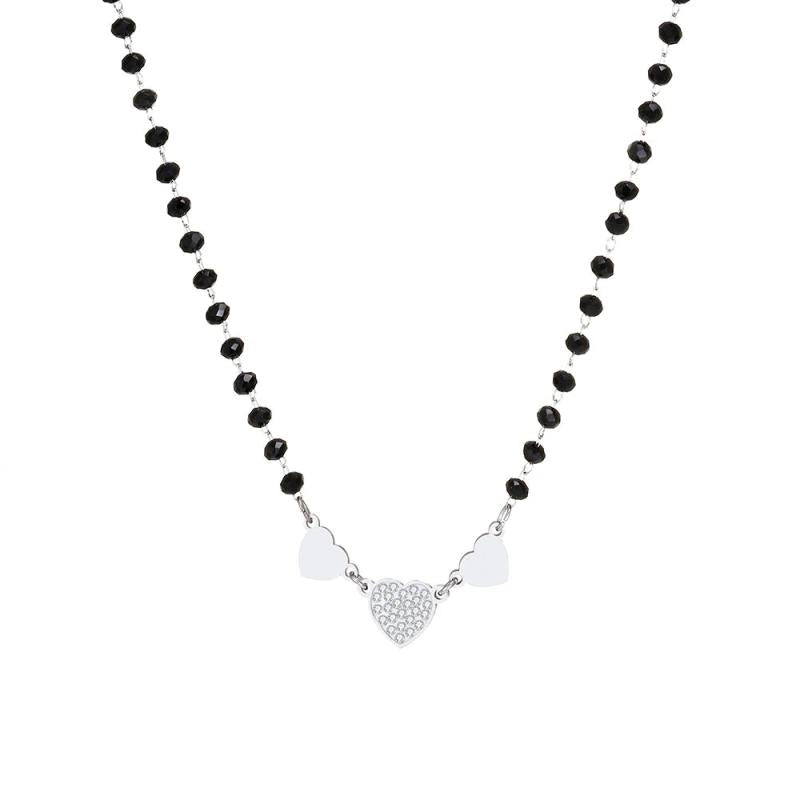 Crystal Heart Short Choker Necklace Women's Jewelry