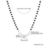 Crystal Heart Short Choker Necklace Women's Jewelry