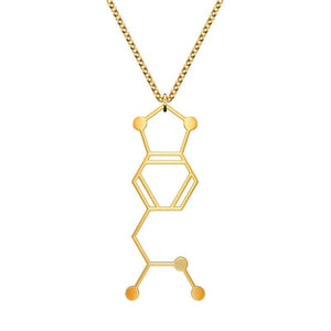 MDMA Molecule Necklace Silver/Matte