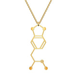 MDMA Molecule Necklace Silver/Matte