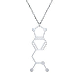 MDMA Molecule Necklace Silver/Matte