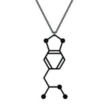 MDMA Molecule Necklace Silver/Matte