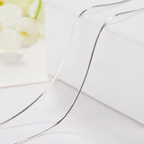Real Tibetan Silver Slim Snake Chain Necklace Women Jewelry