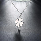 Clover 4 Leaves Pendant Necklace Silver Chains Necklace For Girls