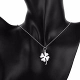 Clover 4 Leaves Pendant Necklace Silver Chains Necklace For Girls