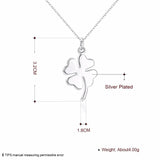Clover 4 Leaves Pendant Necklace Silver Chains Necklace For Girls