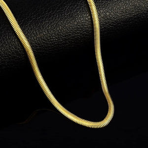 Men's 24k 4MM Snake Chain Necklace