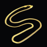 Men's 24k 4MM Snake Chain Necklace