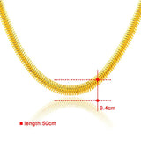 Men's 24k 4MM Snake Chain Necklace