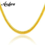 Men's 24k 4MM Snake Chain Necklace