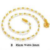 2 mm Mix Beads Necklaces for Women Jewelry Nickel