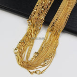 5pcs Silver Plated 1.2mm Snake Chain Necklaces for Women