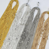 5pcs Silver Plated 1.2mm Snake Chain Necklaces for Women
