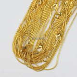 5pcs Silver Plated 1.2mm Snake Chain Necklaces for Women