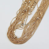 5pcs Silver Plated 1.2mm Snake Chain Necklaces for Women
