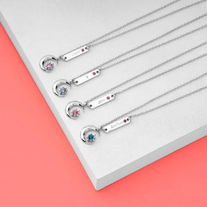 Wave 7th Anniv. MOMENT OF LIGHT COEXIT Necklace Moon Star Celeb. Jewelry Gift