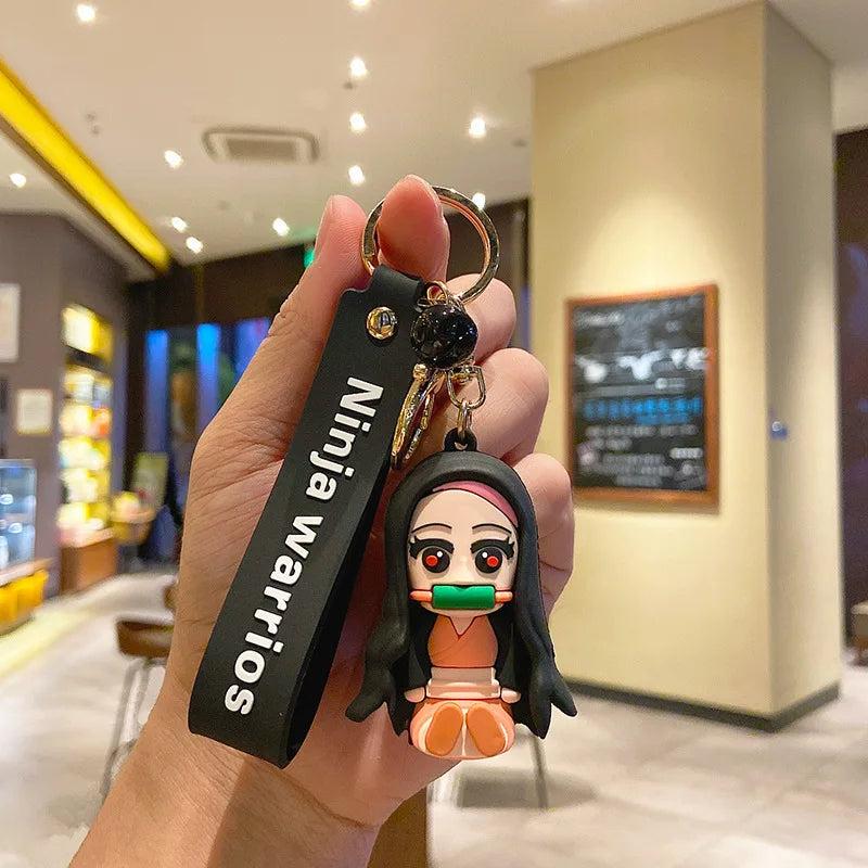 Demon Slayer Keychain Lanyard Bag Pendent Mini Doll Toy Keyring