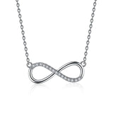 Silver Infinity Pendant Necklace for Women Jewelry Gift