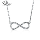 Silver Infinity Pendant Necklace for Women Jewelry Gift