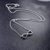 Silver Infinity Pendant Necklace for Women Jewelry Gift
