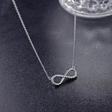 Silver Infinity Pendant Necklace for Women Jewelry Gift