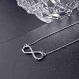 Silver Infinity Pendant Necklace for Women Jewelry Gift